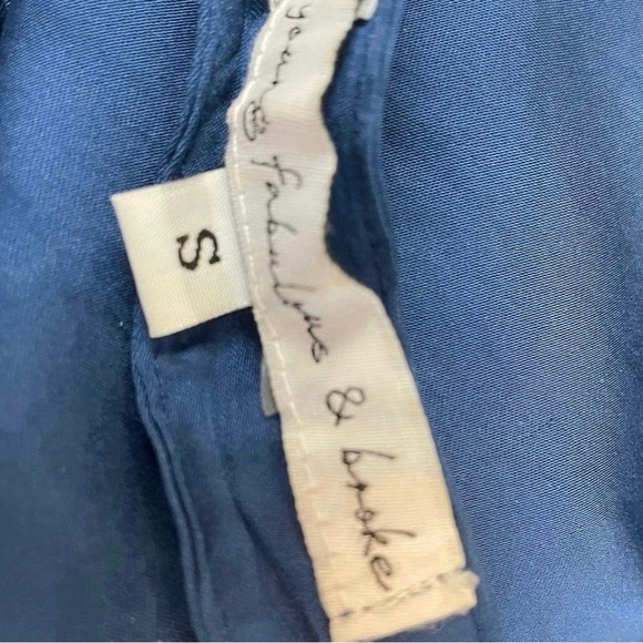 Young, Fabulous and Broke x Revolve blue midi slip dress size small - Picture 7 of 10